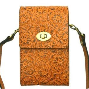 Patricia Nash Rivella Slim Leather Crossbody NEW